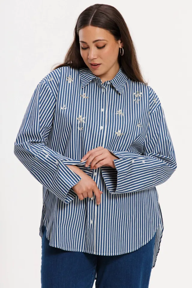 Yoek Blue Stripe blouse blauw/wit, foto 7