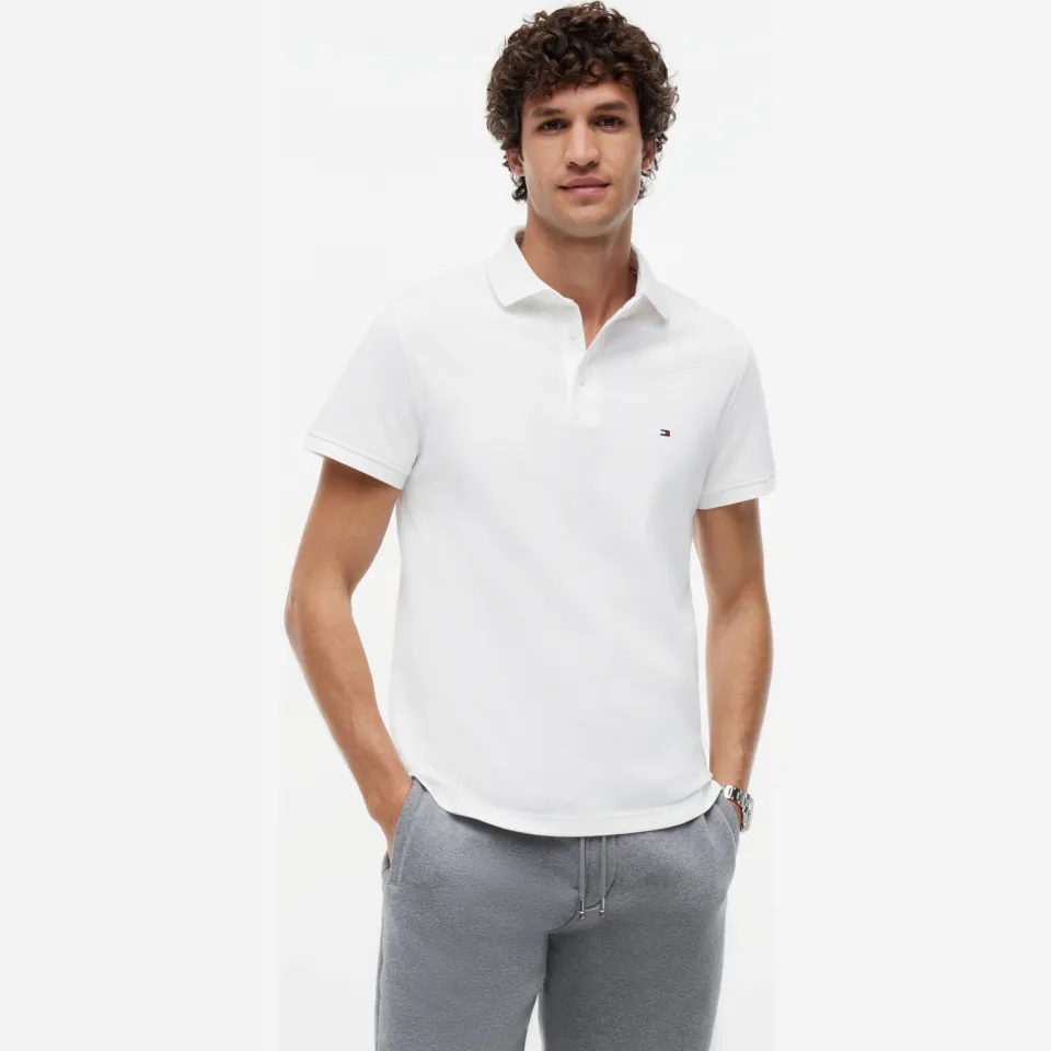 Tommy Hilfiger slim polo wit