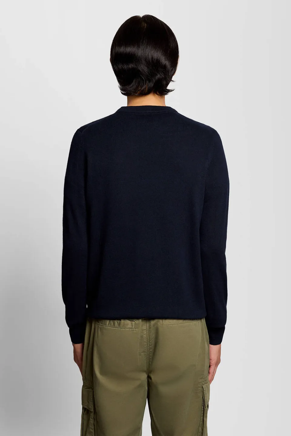 Lyle & Scott regular fit gebreide trui met wol - donkerblauw, foto 6