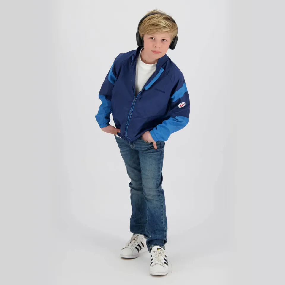 Vingino tussenjas donkerblauw met opstaande kraag Donkerblauw/blauw