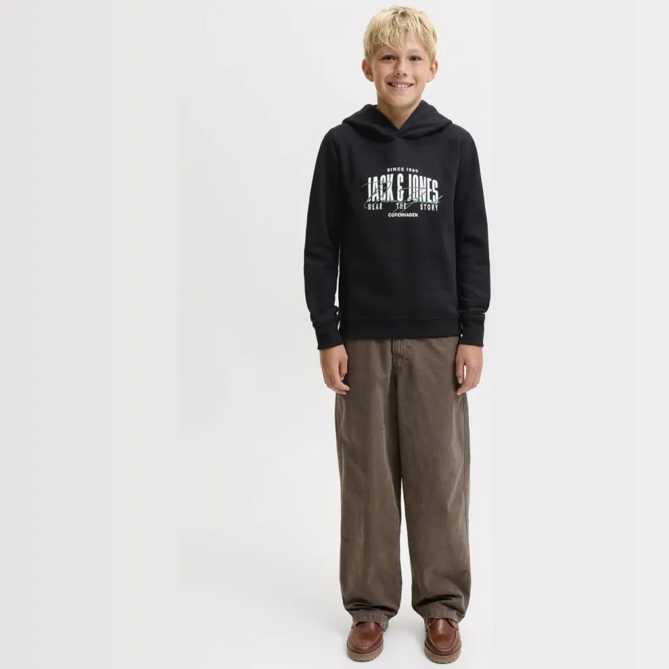 Jack & Jones JUNIOR hoodie met logo - zwart, foto 4