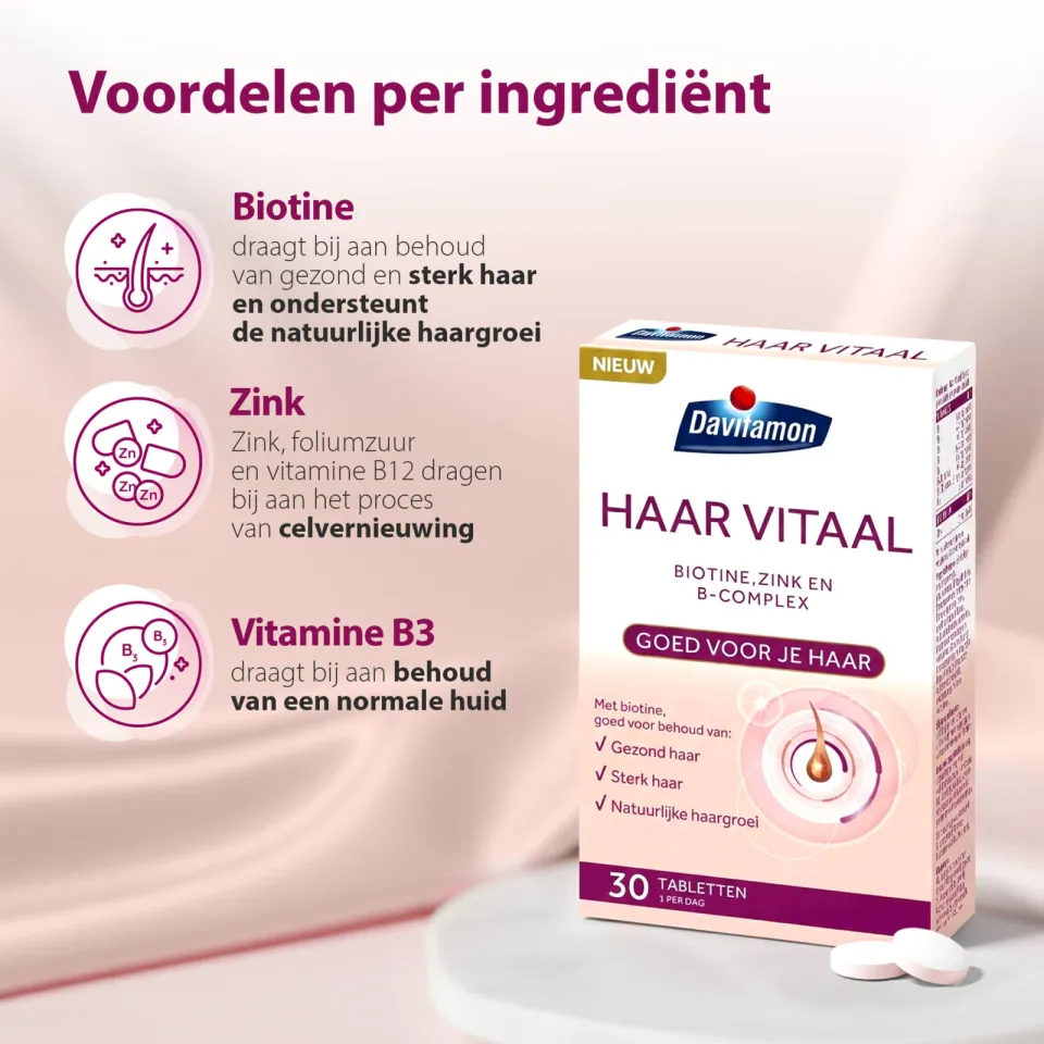 Davitamon Haar Vitaal tabletten - 30 stuks, foto 5