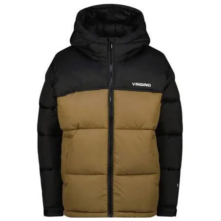 Vingino gewatteerde winterjas bruin Bruin/zwart