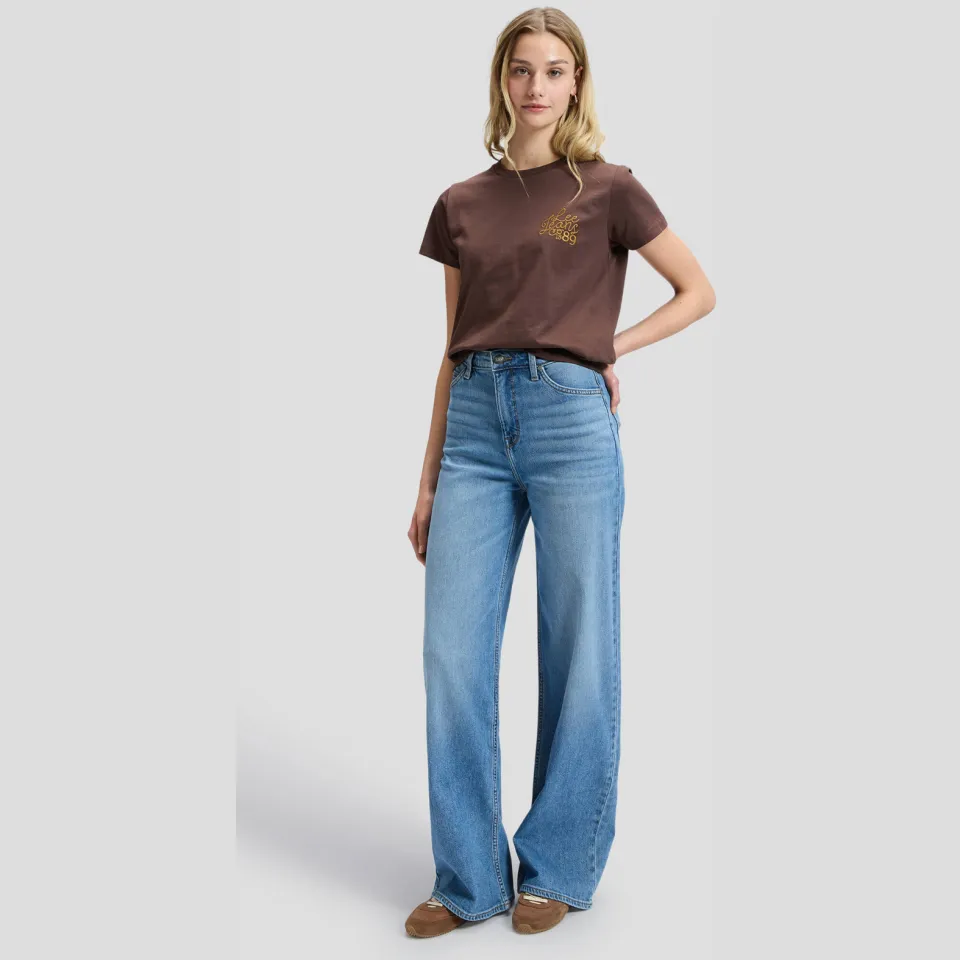 Lee wide leg jeans - mediumblauw Medium blue denim