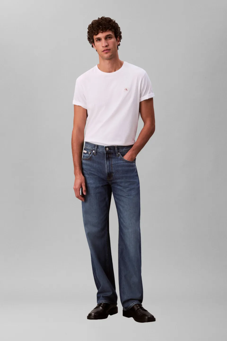 Calvin Klein JEANS regular T-shirt wit, foto 3