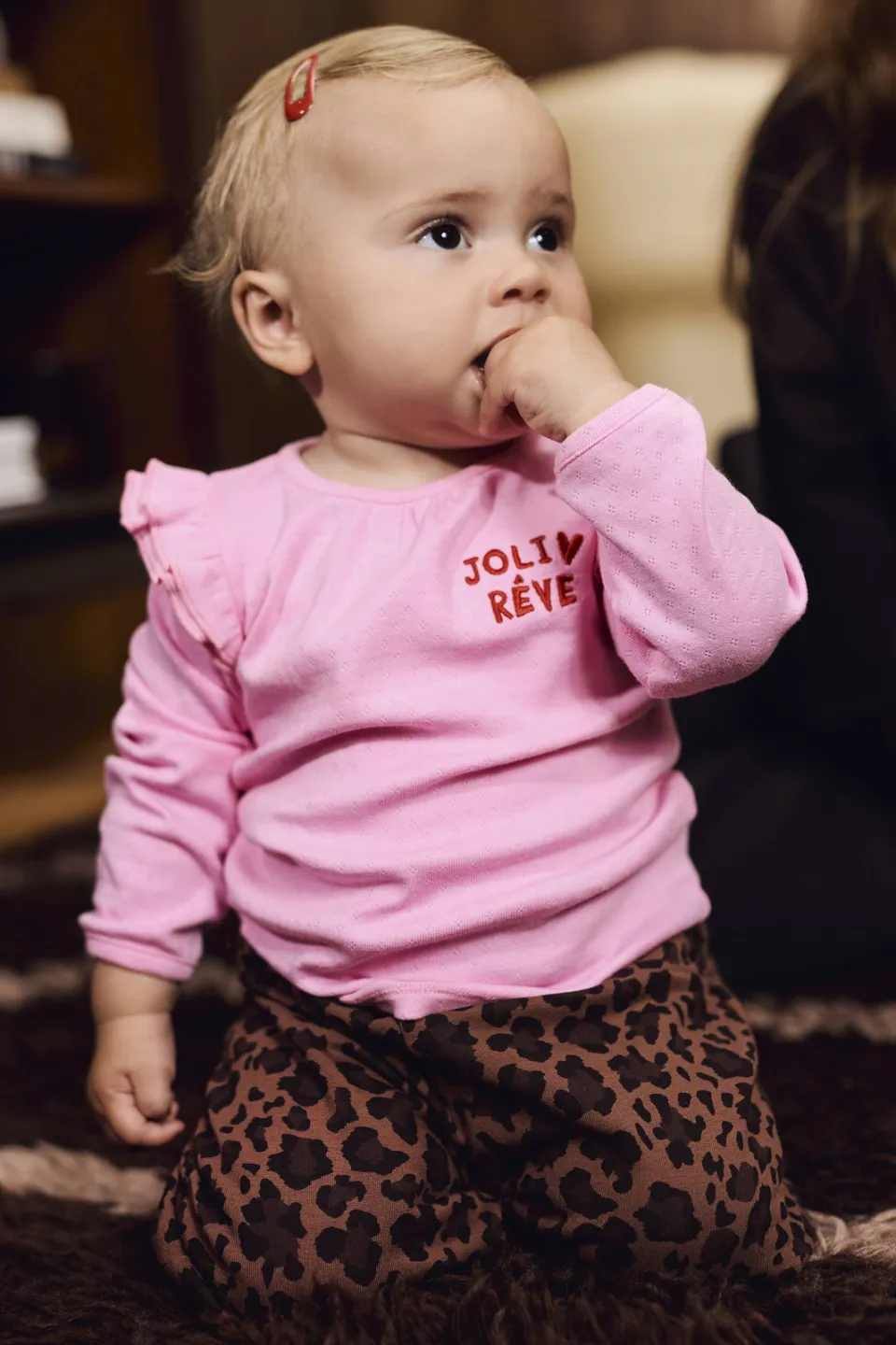Z8 newborn Josje longsleeve met ruches lichtroze