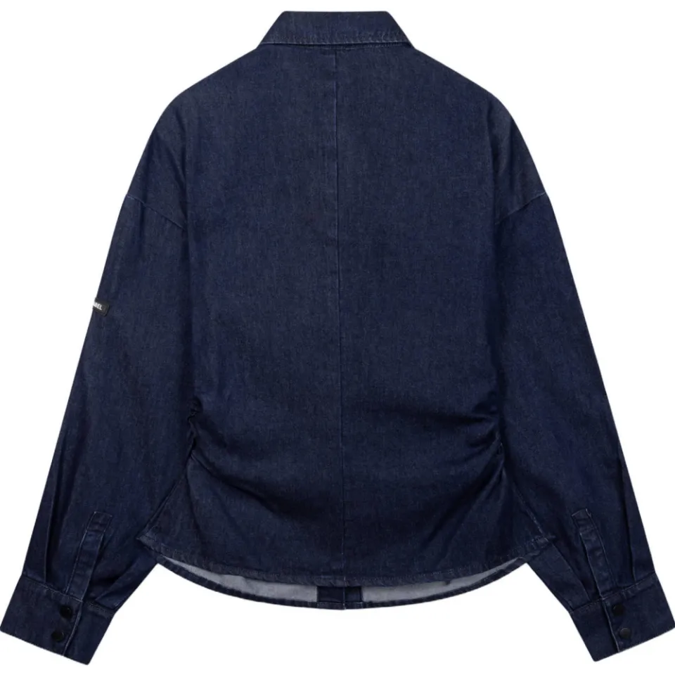 Alix The Label getailleerde blouse donkerblauw, foto 3