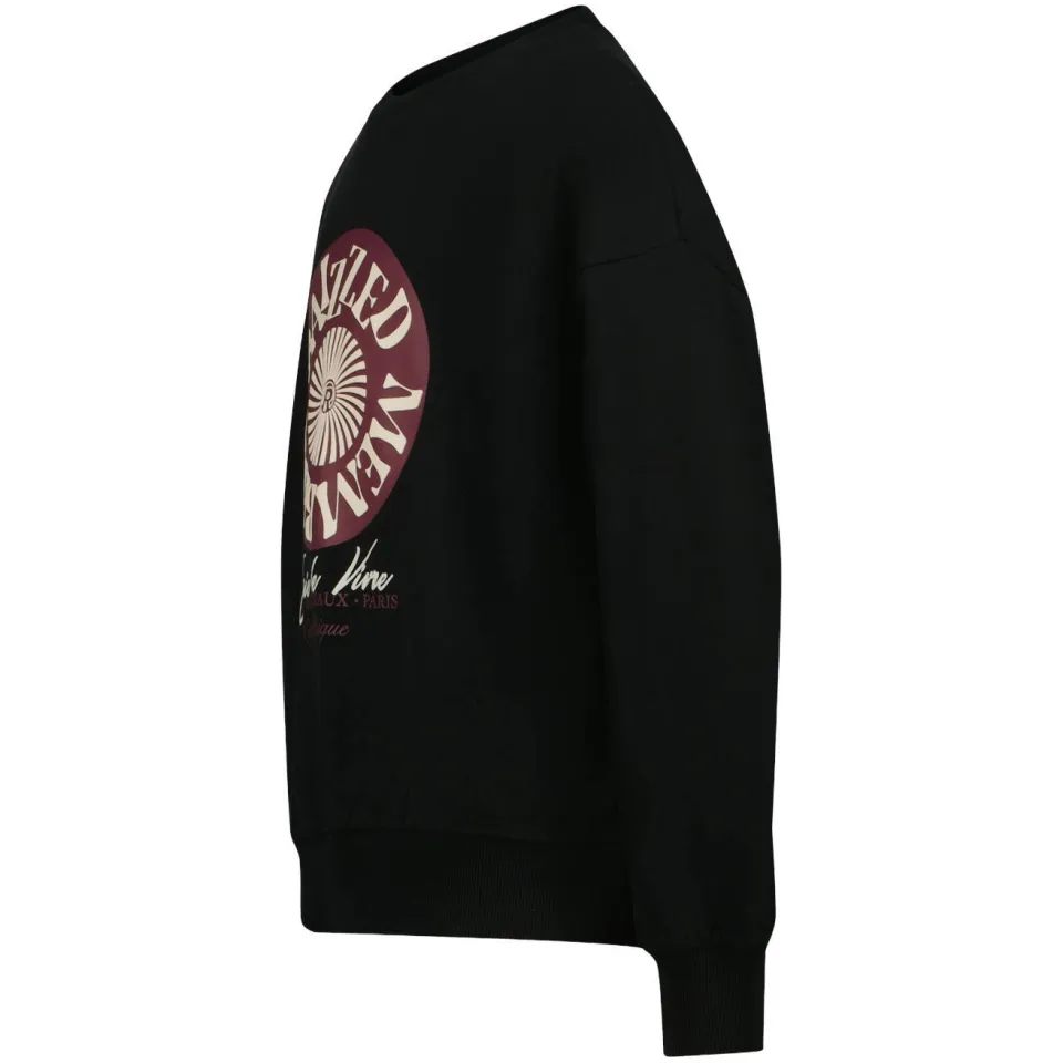Raizzed boxy sweater met print - zwart, foto 4