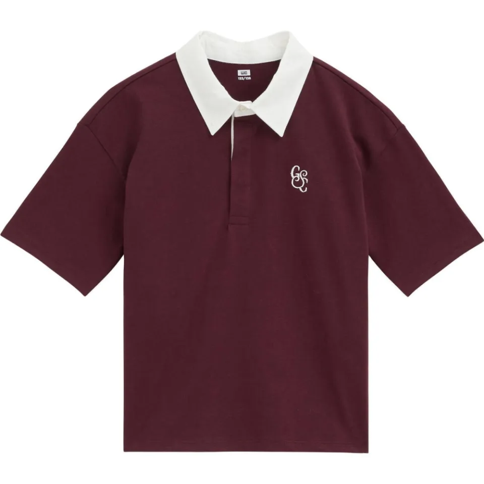 WE Fashion polo - donkerrood, foto 2