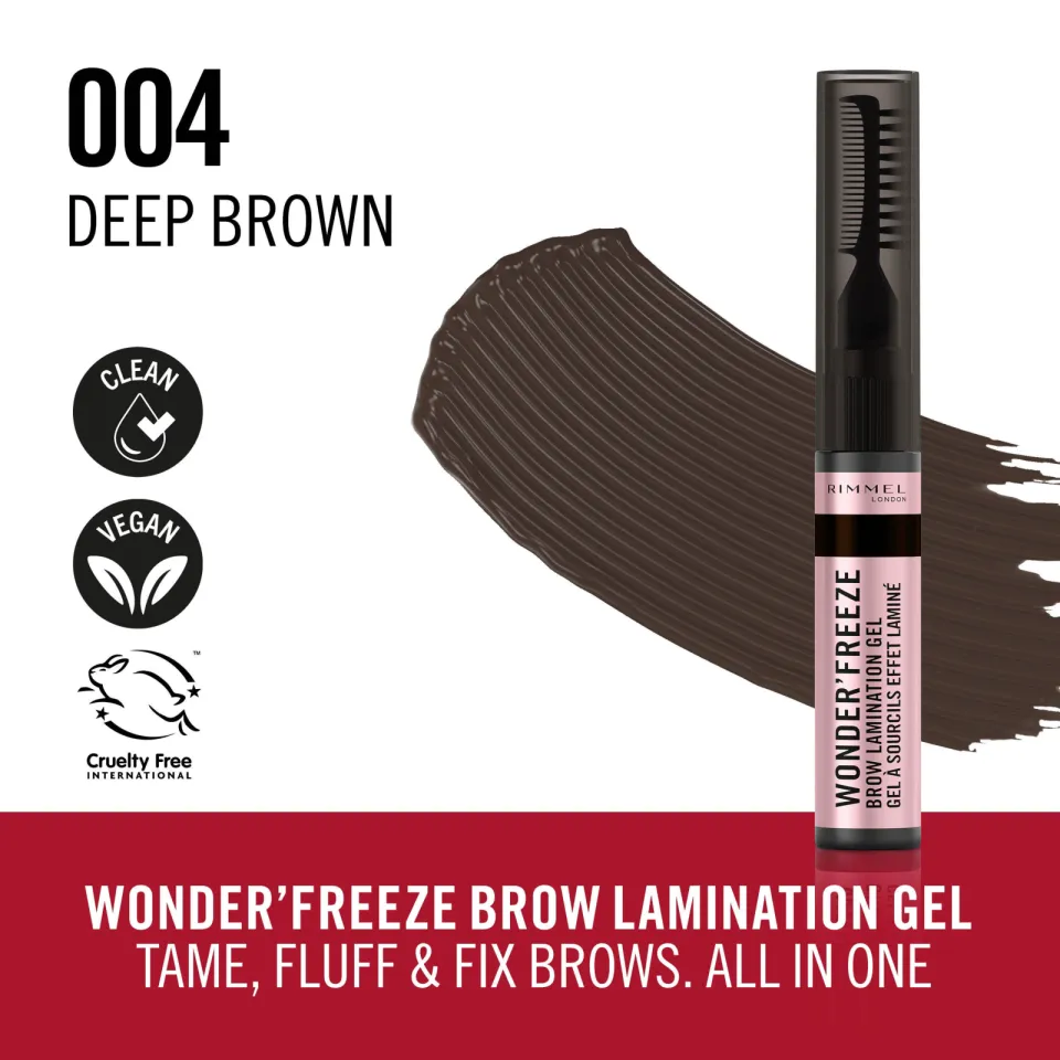 Rimmel London Wonder'Freeze Brow Lamination wenkbrauwgel deep brown, foto 4