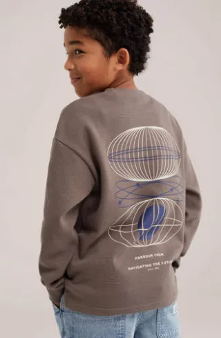 WE Fashion sweater met backprint - taupe, foto 5