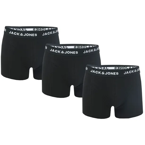 Jack & Jones Jacanthony trunks 3 pack black zwart - wit