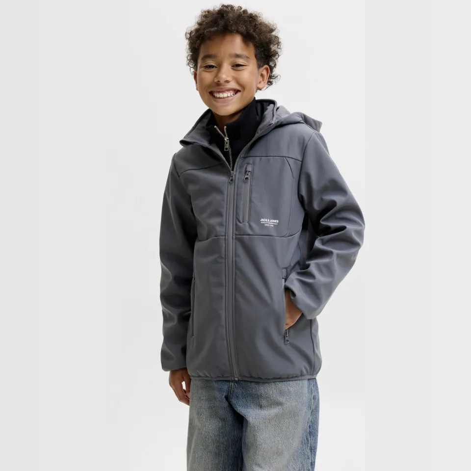 Jack & Jones Junior softshell jas antraciet, foto 4