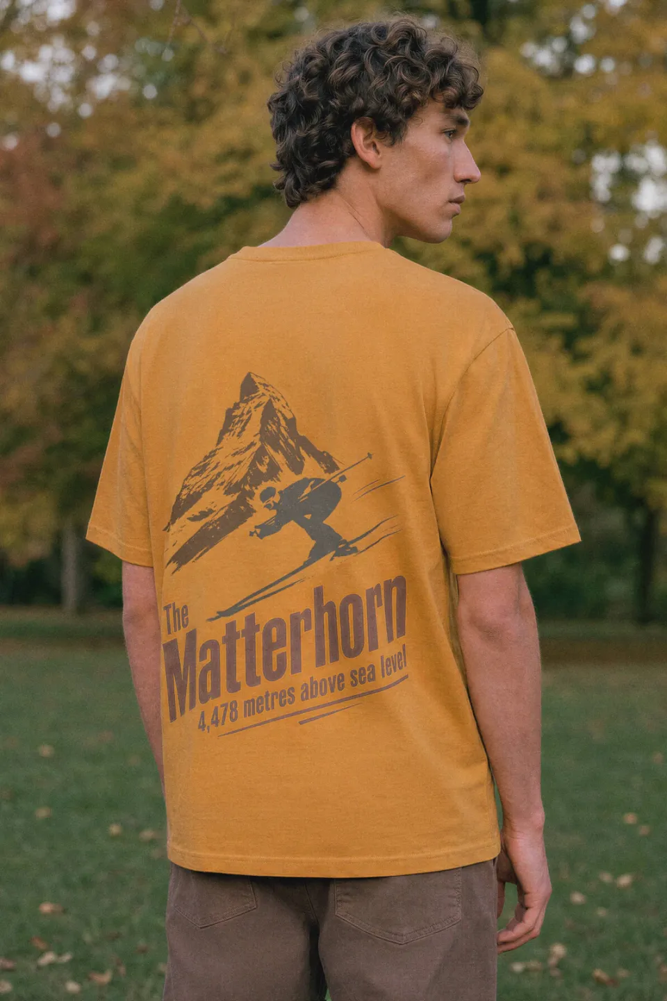 Mango T-shirt okergeel, foto 3