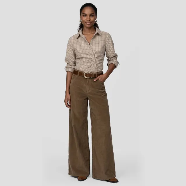 Notre-V Blouse Nv-isa Big Check Beige