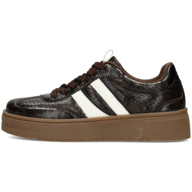 POSH by Poelman LILLY Dames Sneakers donkerbruin