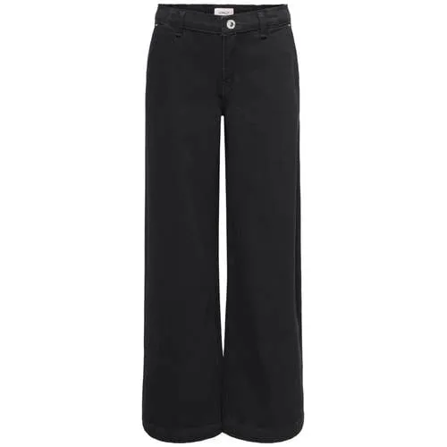 Only KIDS ONLY GIRL KOGSOMMET wide leg jeans - black denim Zwart Effen