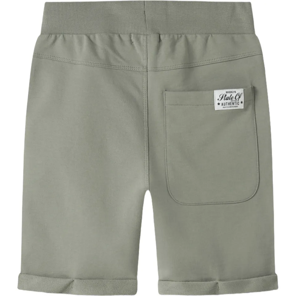 NAME IT sweatshort set grijsgroen en zwart, foto 2