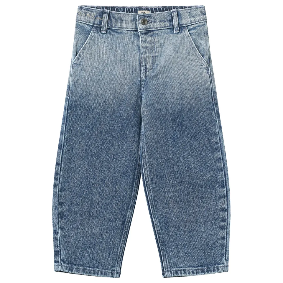 Copenhagen Colors barrel dip-dye jeans met patches - blauw, foto 2
