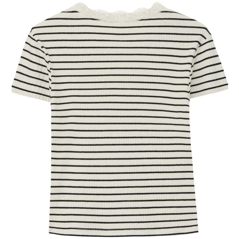 S.Oliver gestreept T-shirt ecru zwart, foto 4