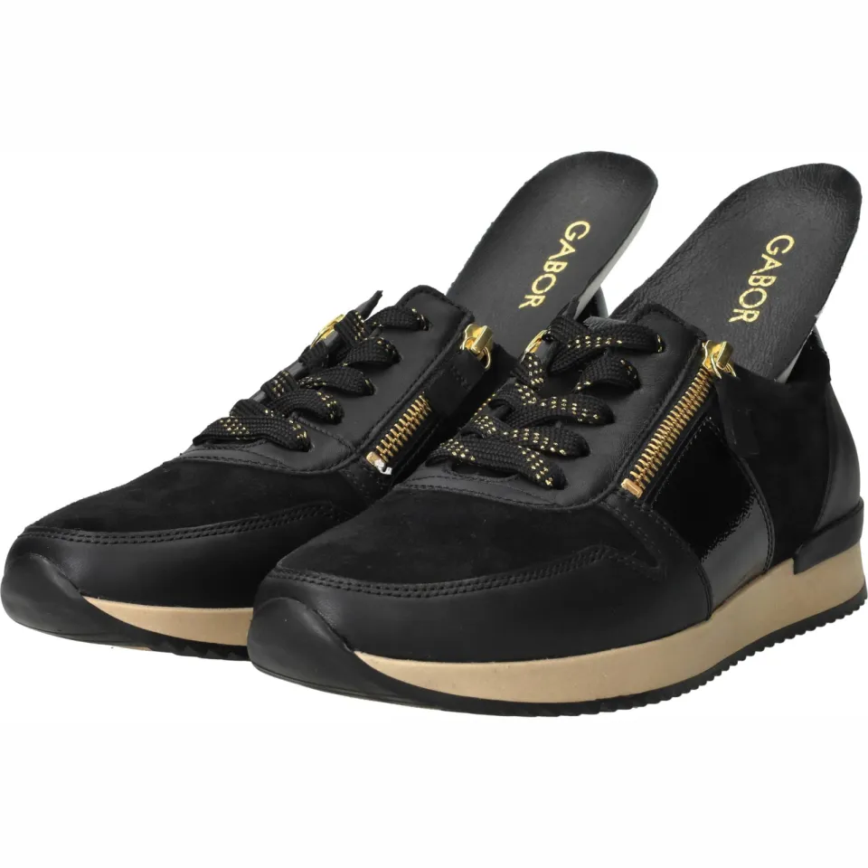 Gabor Perfect Fit 6019 lage sneakers zwart, foto 6