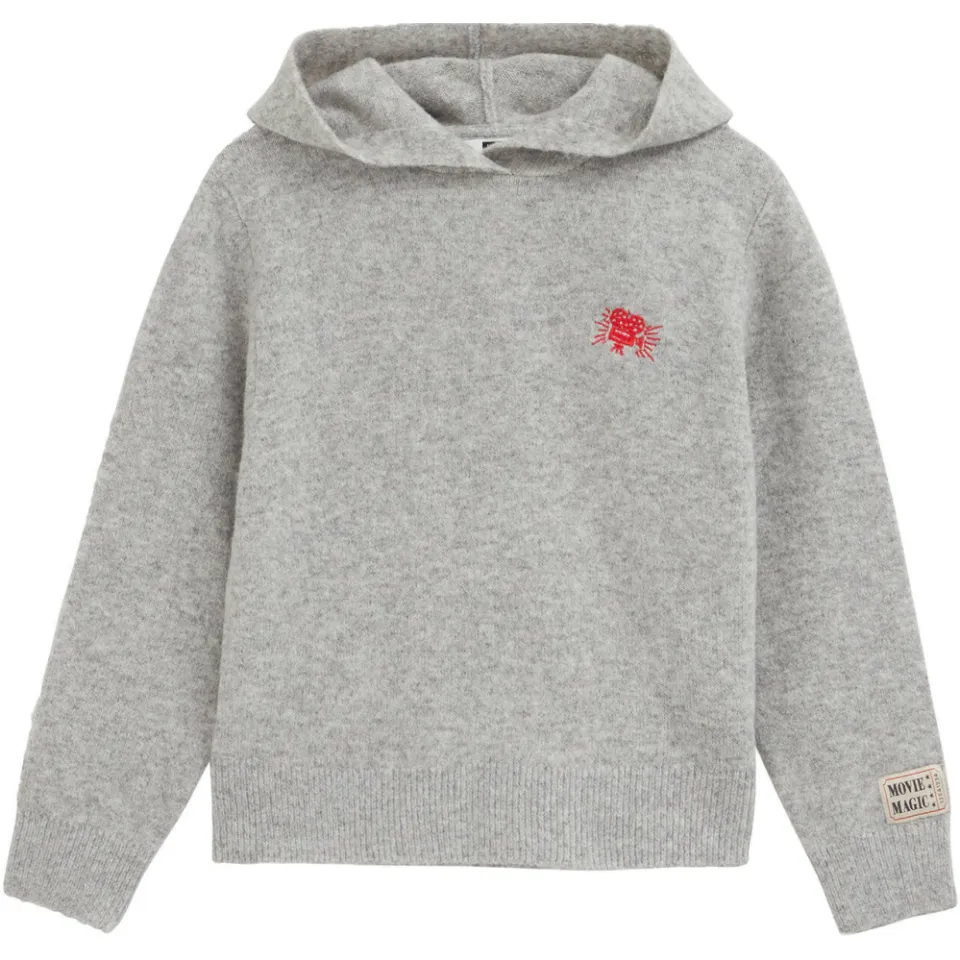 WE Fashion gebreide trui met borduursels en wol - grijs, foto 2