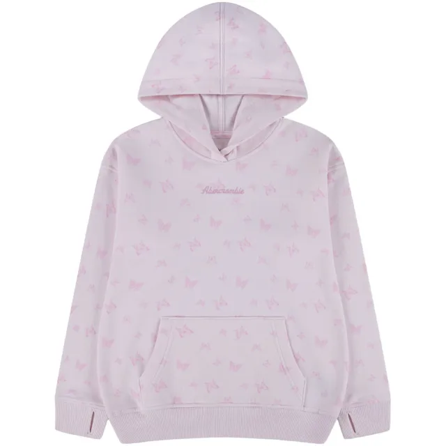 Abercrombie & Fitch hoodie met print - roze