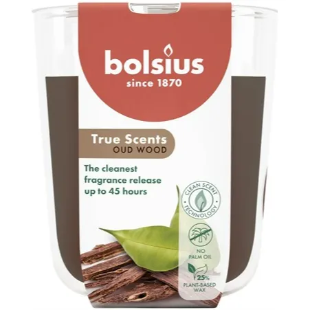 Bolsius True Scents oud wood geurkaars