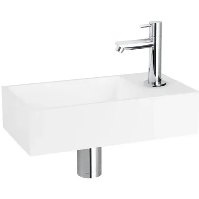 Differnz Fonteinset Mix&match Solid S Recht Chroom Wit