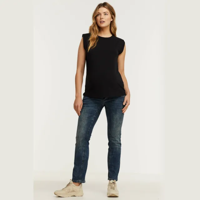 Esprit Maternity straight leg zwangerschapsjeans dark denim