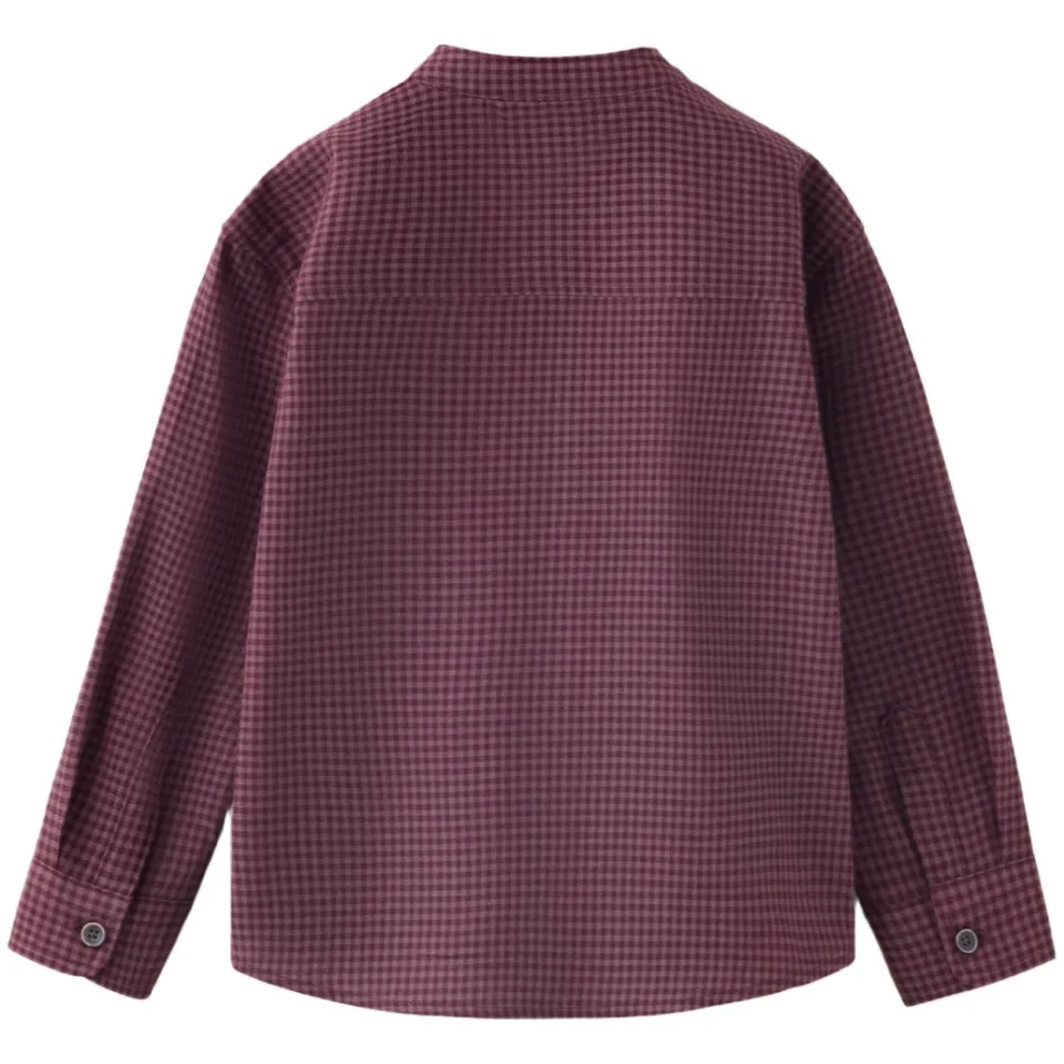 Mango Kids geruit casual overhemd - donkerrood, foto 3