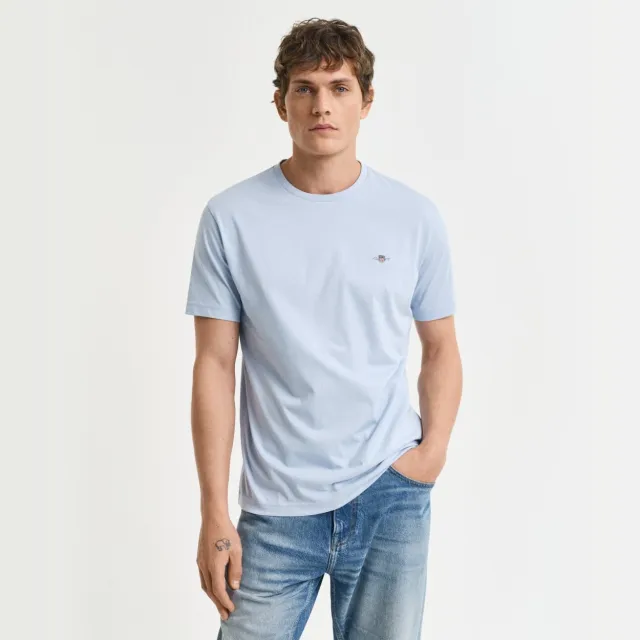T-shirt Korte Mouw Gant REG SHIELD SS T-SHIRT fris blauw, foto 2