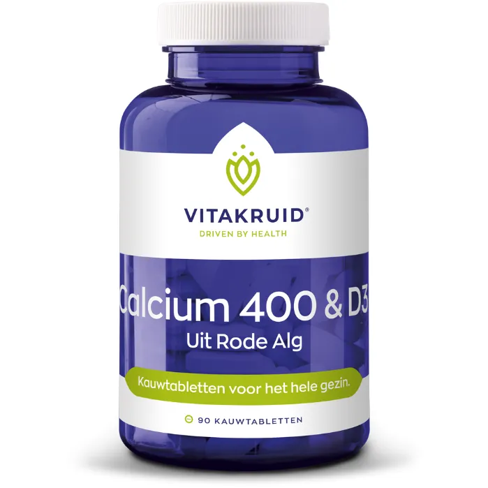 Vitakruid Calcium 400 & D3 uit rode alg kauwtabletten, foto 3