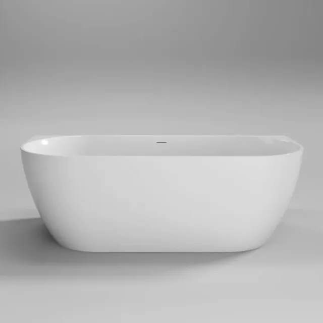 Sanilux Moon half vrijstaand ligbad wit