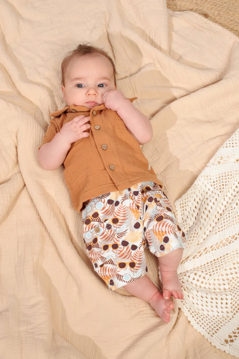 BESS casual korte broek bruin, foto 5