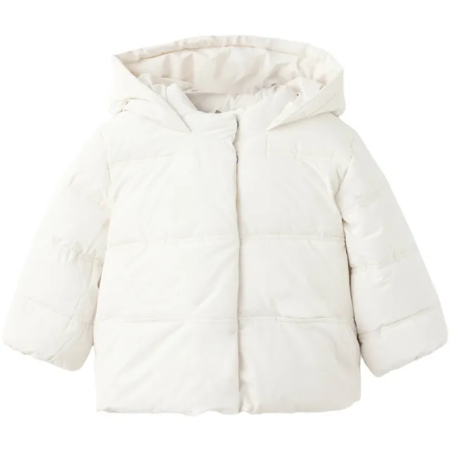 Mango Kids gewatteerde winterjas wit
