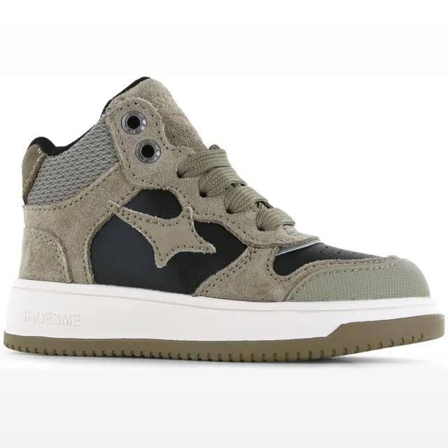 Shoesme suède sneakers - taupe/zwart
