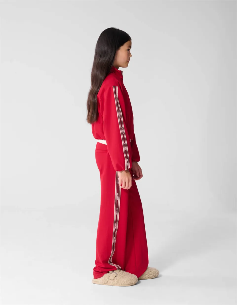 Shoeby wide leg joggingbroek rood, foto 4