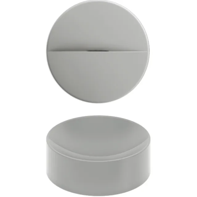 Clou Vale Rond Fontein Zonder Kranenbank Met Geïntegreerde Afvoer Grijs Mat Keramiek 22 cm