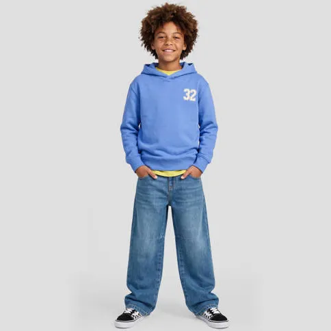 Me & My Monkey hoodie met backprint - blauw, foto 3