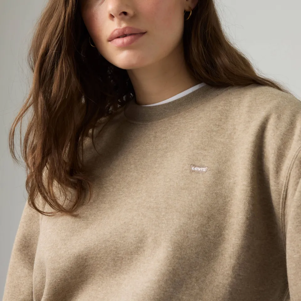 Levi's katoenen sweater met logo - taupe, foto 5