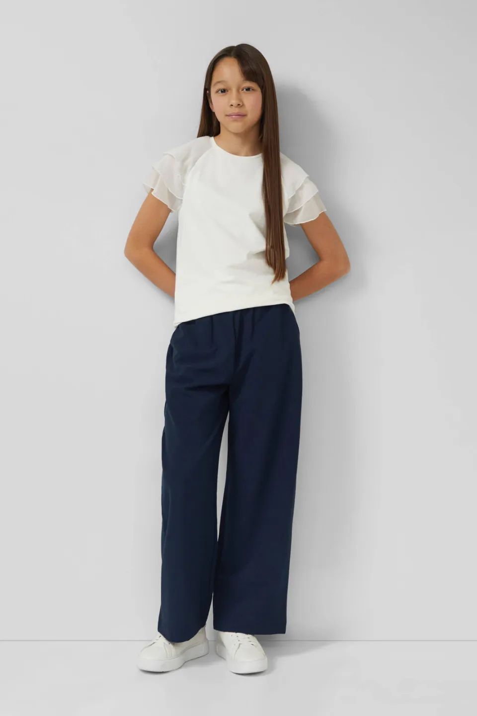 S.Oliver casual broek donkerblauw meisjes, foto 3