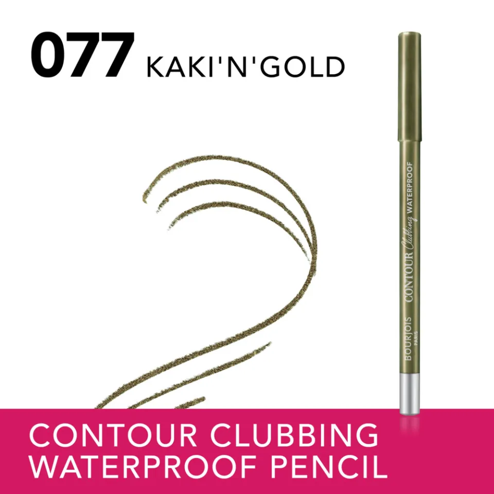 Bourjois Contour Clubbing Waterproof oogpotlood 077 Kaki'n'Gold, foto 4