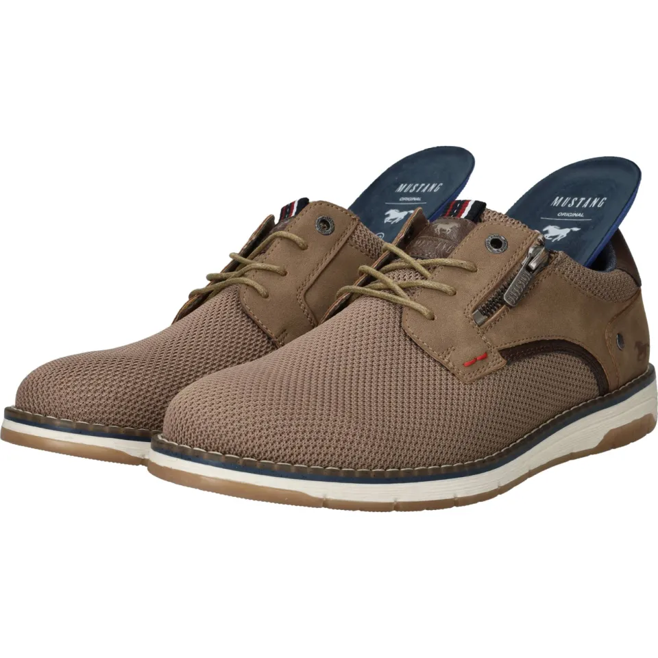 Mustang veterschoenen beige, foto 8