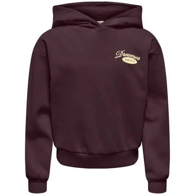 Only KIDS ONLY GIRL hoodie met backprint - bruin Bruin/geel