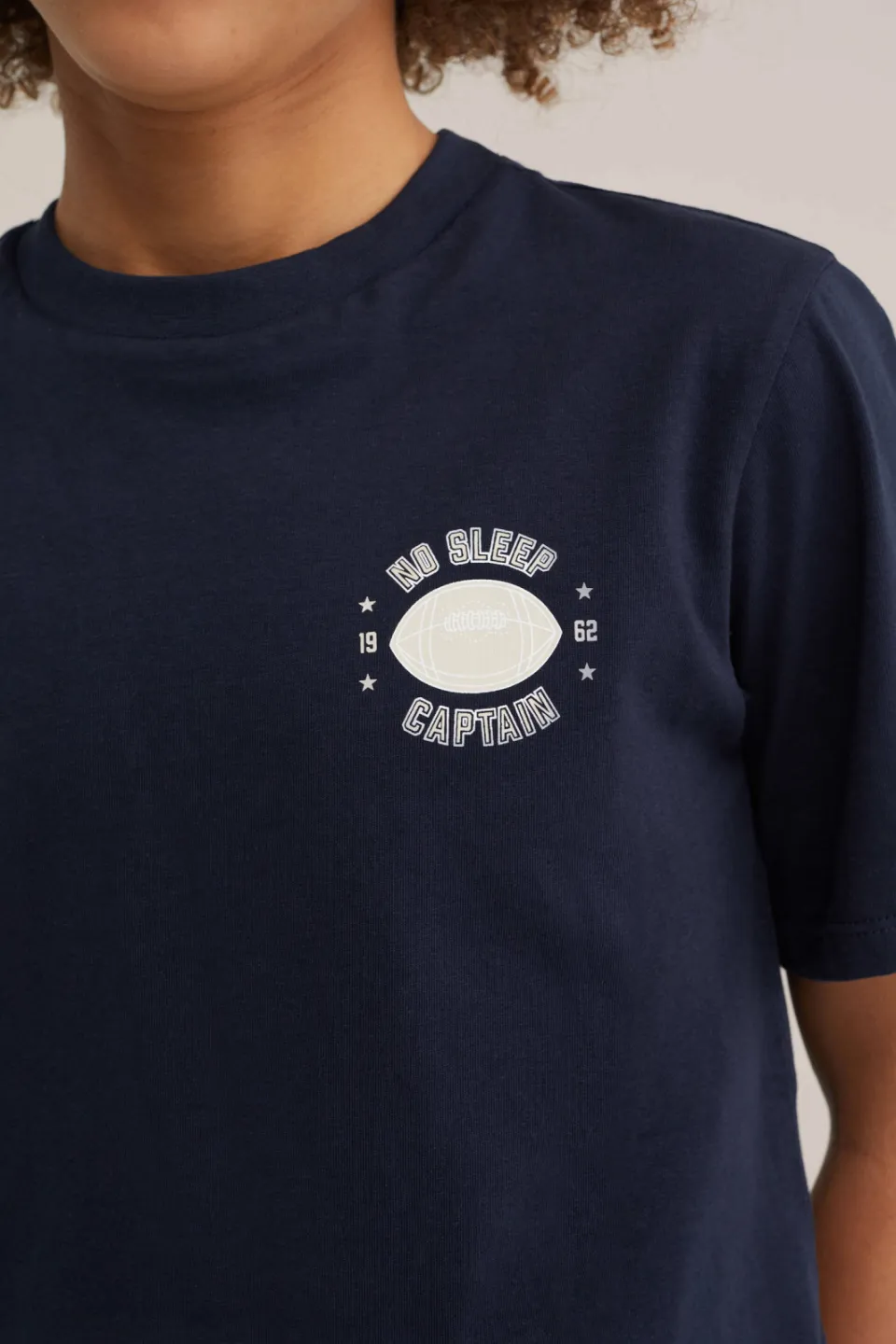 WE Fashion pyjama met backprint marineblauw, foto 5