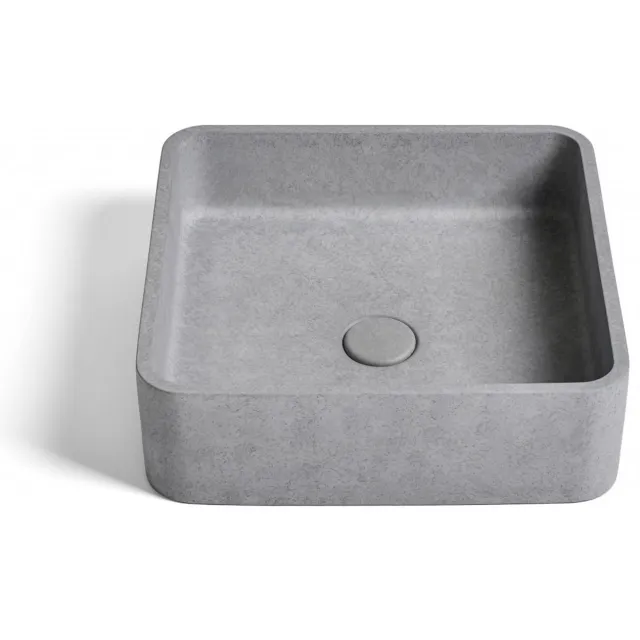 Ideavit Waskom Ideavit Idea.Zoe 39x39x12 cm Vierkant Beton Grijs