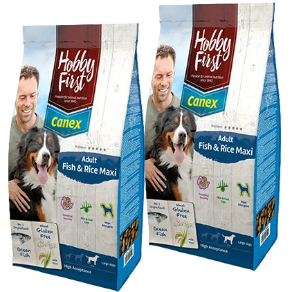 HobbyFirst Canex Adult Maxi vis & rijst hondenvoer