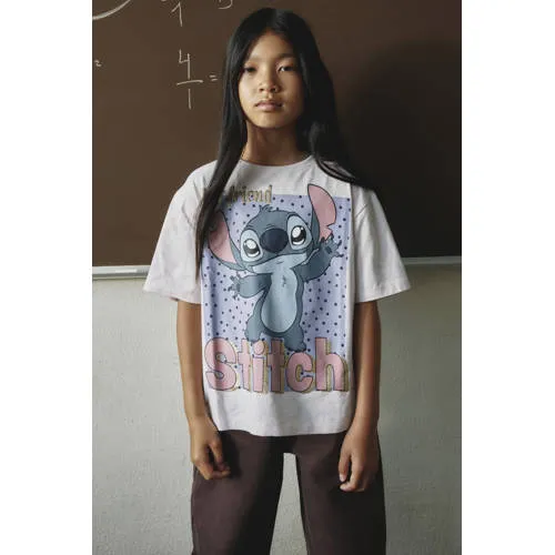 NAME IT KIDS Lilo & Stitch t-shirt met print lichtroze, foto 3