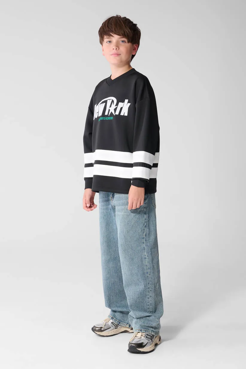 Shoeby oversized sweater met print - zwart, foto 3